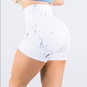 Buffbunny Onyx Shorts - White Marble